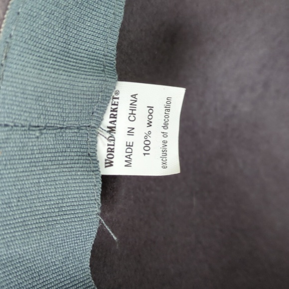 Cost Plus World Market Wool Felt Floppy Hat With Flower On Hatband - Picture 13 of 16